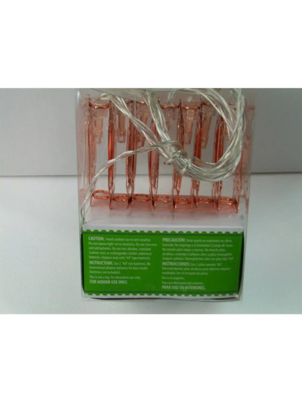 Holiday LED 7 Warm White Christmas Copper Metal Lantern Lights String Battery